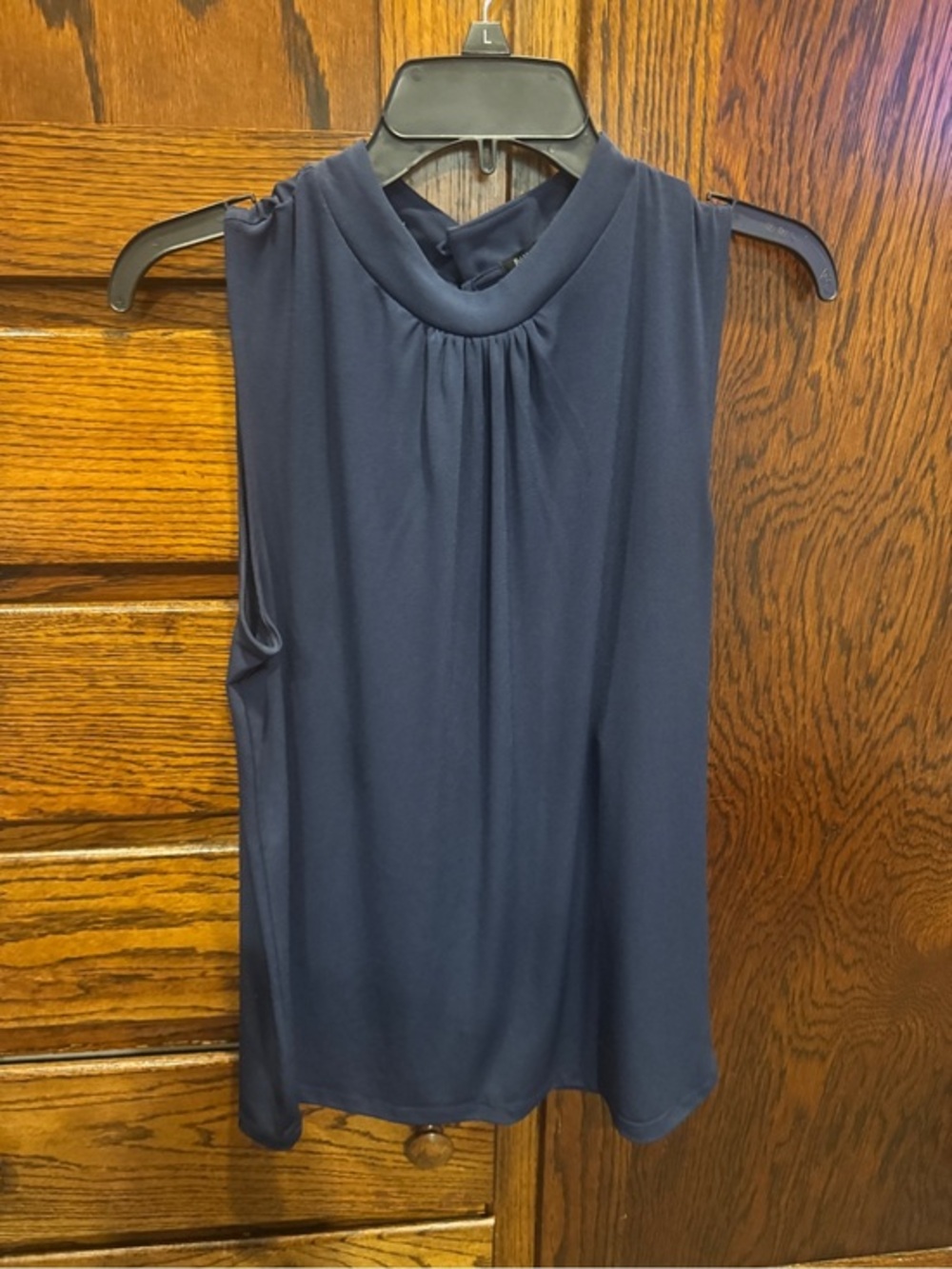 Banana Republic Navy Sleeveless Mock-Neck Cami